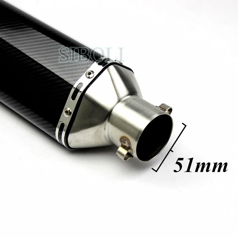 51mm Motorcycle Ak Exhaust Muffler escape moto With db killer pitbike nmax crf 230 aerox For Yamahaa Kawasakii Hondaa