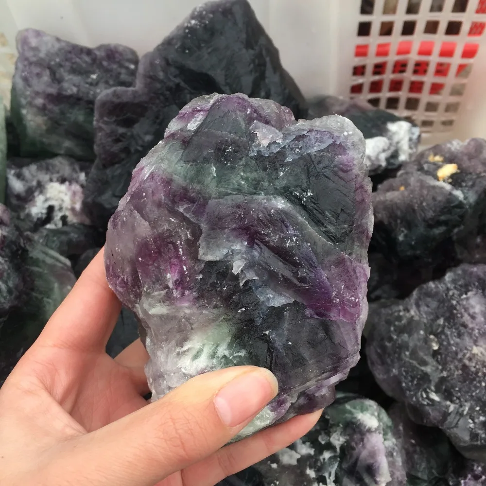 800-900g   Big size Natural raw green fluorite rough stone natural quartz crystals mineral energy stone for healing