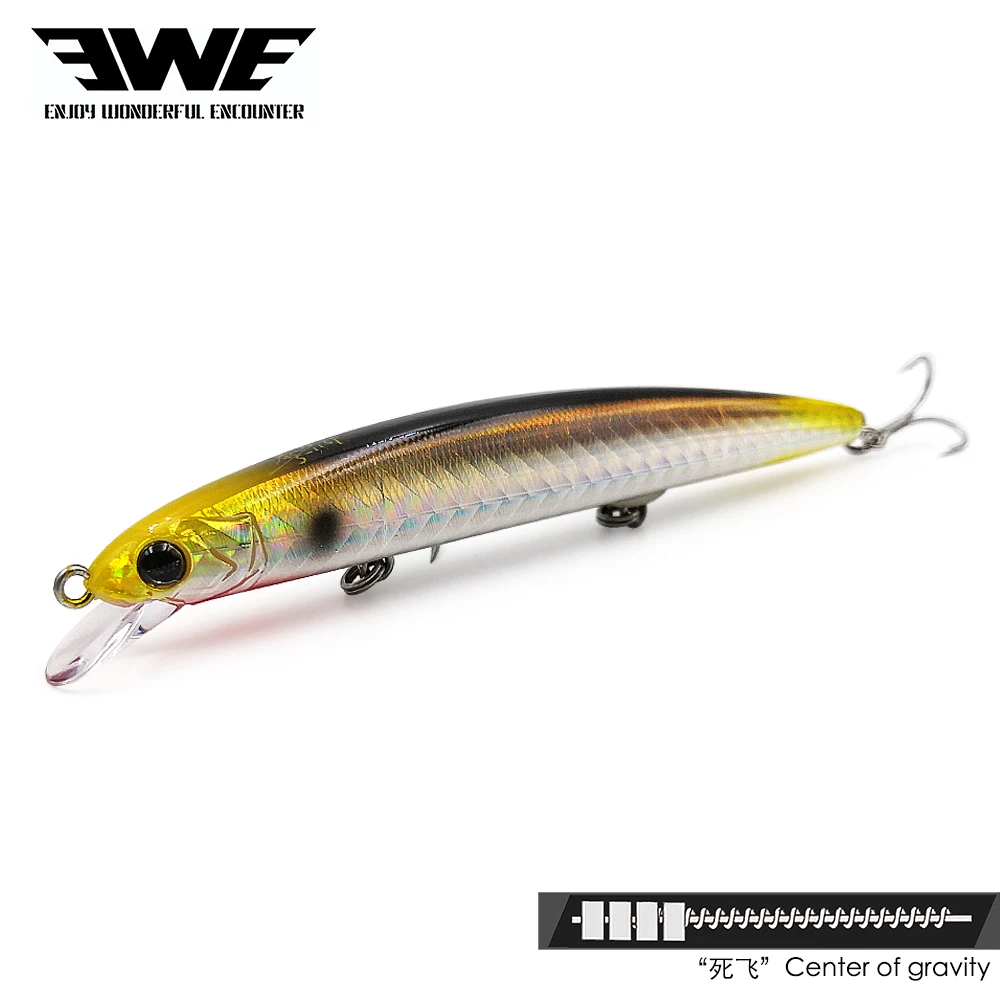 EWE-señuelo de pesca de pececillos, cebo flotante BAOJUN2 115F AR-C, 115/125/140mm, 13/17/21g, Wobblers para lubina de mar