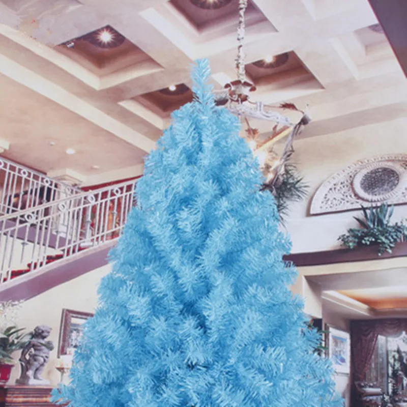 Teellook 1.2m/5.0m encrypted light blue Christmas tree Christmas New Year family hotel mall decorations