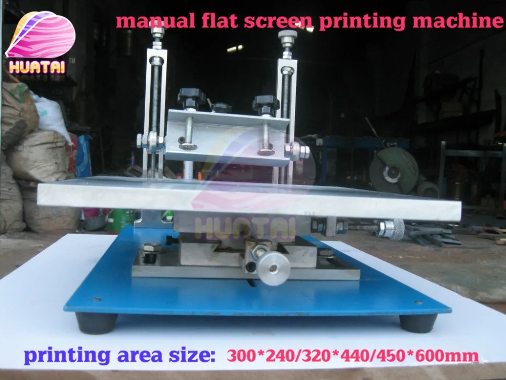 new single color manual flat screen printing machine(32cm*45cm) good quality free shipping with fast delivery