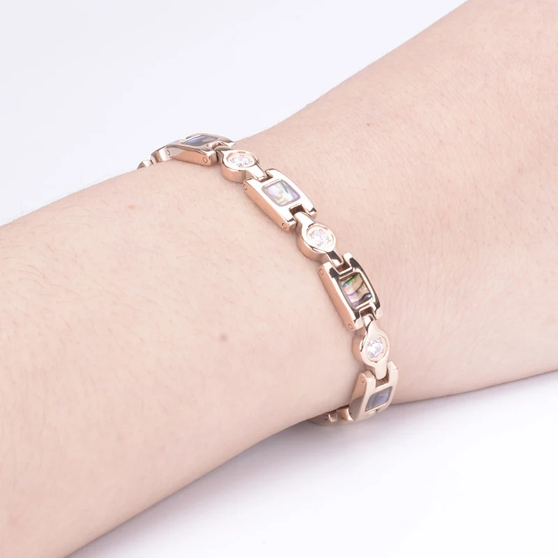 Oktrendy Luxury Crystal Bracelet Healthy Magnetic Bracelet For Women Pain Relief 4in1 Germanium Therapy Bracelets Jewelry