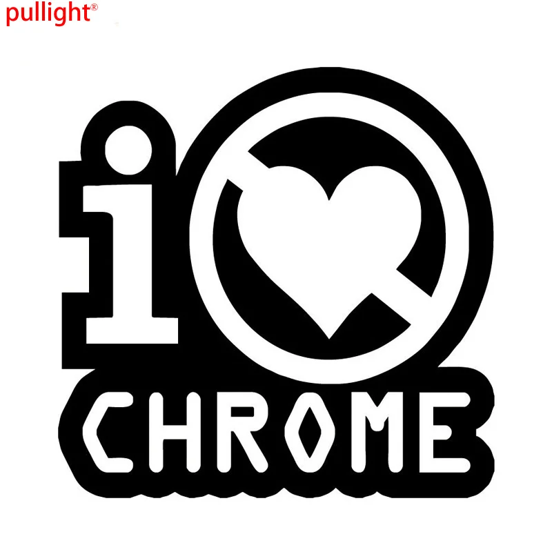 

13*13CM I HATE CHROME Funny Vinyl Decal Stickers Car Styling Decoration Accessories