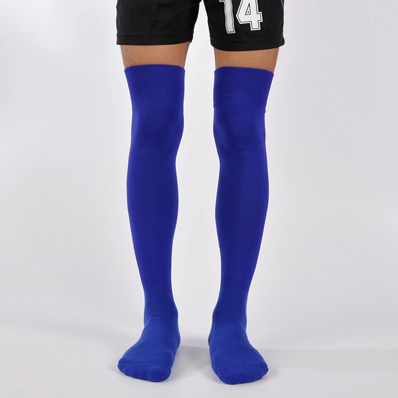 Brothock-Chaussettes de football épaisses pour hommes adultes, bas d\'entraînement de football, chaussettes de sport à fond de serviette, longues,