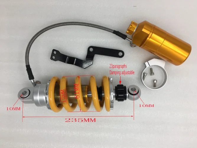 235mm Air Shock Absorbers Universal Motorcycle For   Yamaha Kawasaki Z125 Honda MSX125  LC150 LC135  EXCITER150