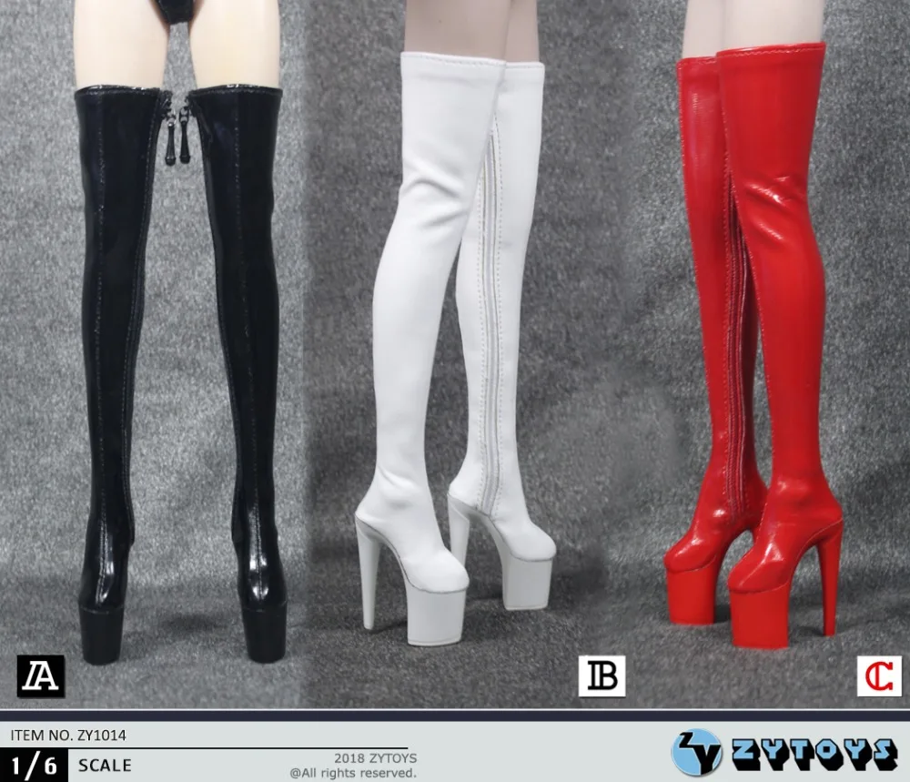 

1/6 scale figure accessories Female long boots shoes for 12" action figure doll.not included head,body and other 19E2277