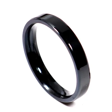 1Pc Tiny Thin 3mm Ring Men Women Titanium Black
