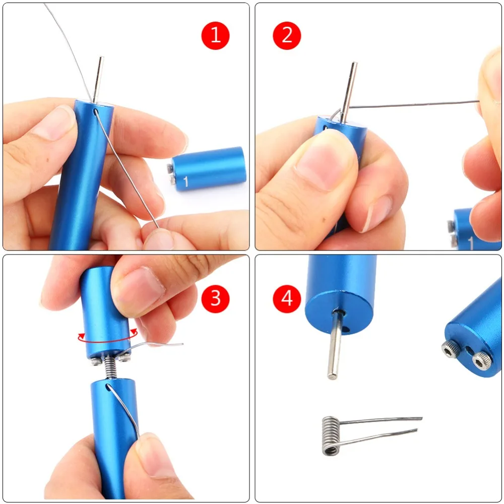DIYFIX Bobina di Filo Avvolgitore Avvolgitore Jig Strumento CW-20 CW-25 CW-30 per Sigaretta Elettronica FAI DA TE Strumento Coil La Ricostruzione Vape RDA Serbatoio RTA