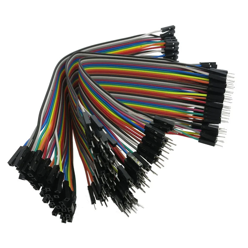 10 سنتيمتر 20 سنتيمتر 30 سنتيمتر 40PIN قوس قزح كابل دوبونت خط الذكور الإناث رئيس اللجام الطائر سلك ربط اللوح لاردوينو PCB لتقوم بها بنفسك عدة
