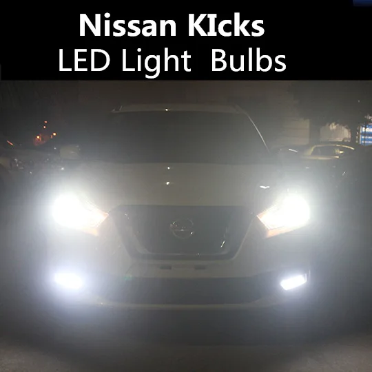 

car LED Headlight Kit Turbo Fan for Nissan KIcks LED Light Bulbs12V 90w 6000K H9 H11