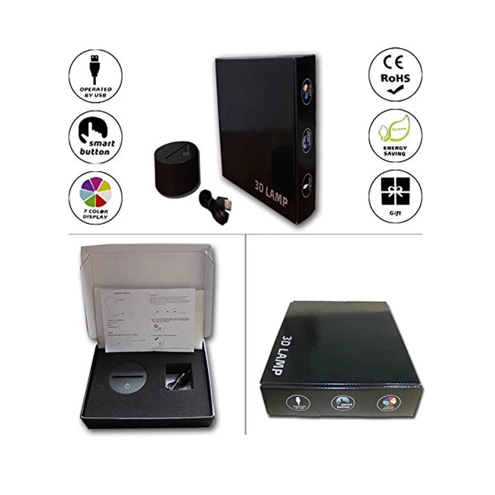 Leopard Animal 3d Nightlight Creative Electronic Gift Supply  Led Night Light Colorful Gradient Table led Lamp