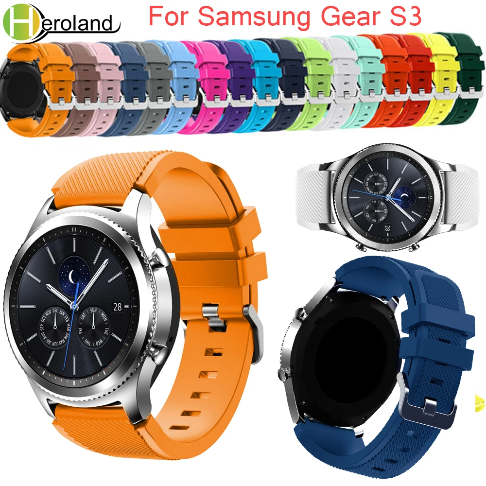 Gear S3 Frontier/Classic Watch Band 22mm Silicone Sport Replacement Watch Men women\'s Bracelet watches Strap for Samsung Gear S3