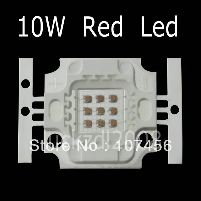 

Free shipping 10pcs 10W Red High Power 700LM Lamp Prolight Star Led