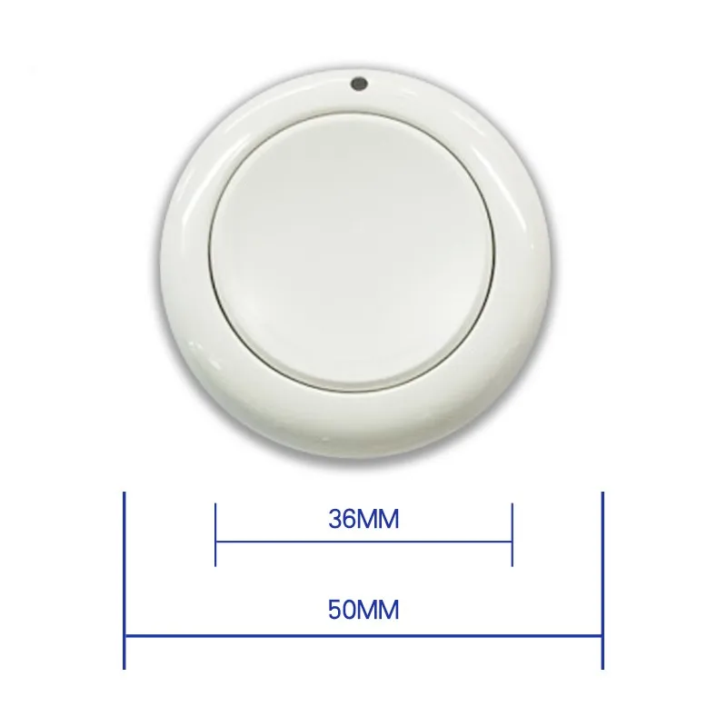 Round Shape 1 CH Button RF Transmitter Wireless Remote Control 315 433 MHz 1527 Roundness Design Remote Key Sticky Wall Panel