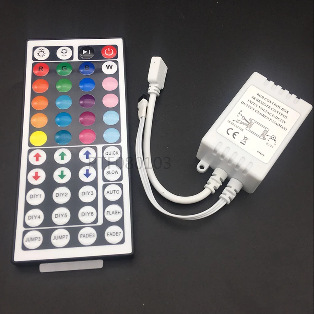 Led Controller 44 Keys LED IR RGB Controler LED Lights Controller IR Remote Dimmer DC12V 6A For RGB 3528 5050 LED Strip