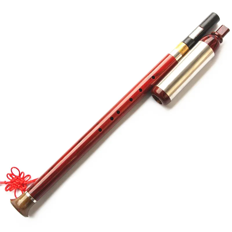 Bawu Chinese Vertical Flute F/G Key Handmade Detachable Imitate Rosewood ABS Resin Material Folk Musical Instrument Dizi