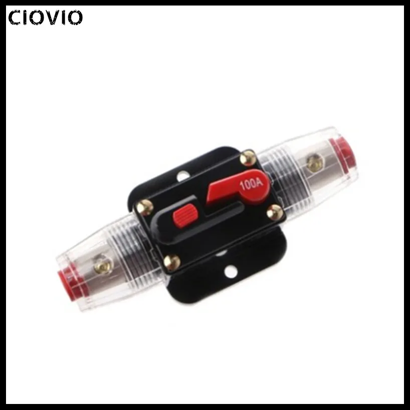 2pcs 100A 50A 60A 80A 150A Car Truck Audio Amplifier Circuit Breaker Fuse Holder AGU Style Stereo Amplifier Refit Fuse Adapter