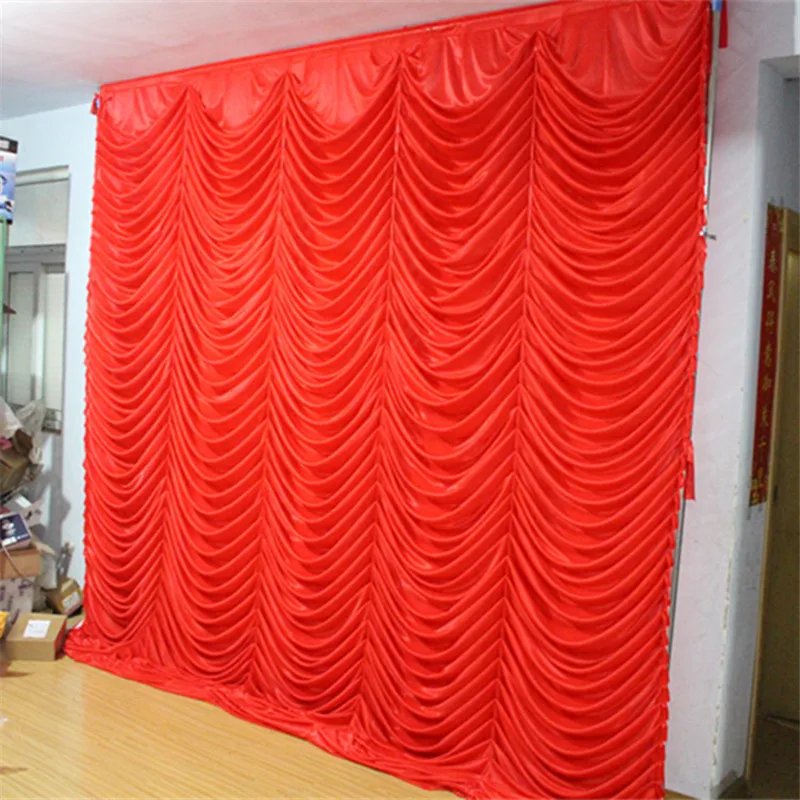 

Wedding party backdrop ice silk fabric wave backdrop for wedding party banquet birthday decoration