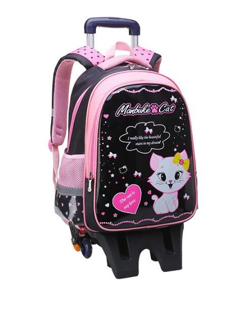 Children School Rolling backpacks bag for kids wheeled backpack bag for Girls school Trolley bags kids School backpack On wheels