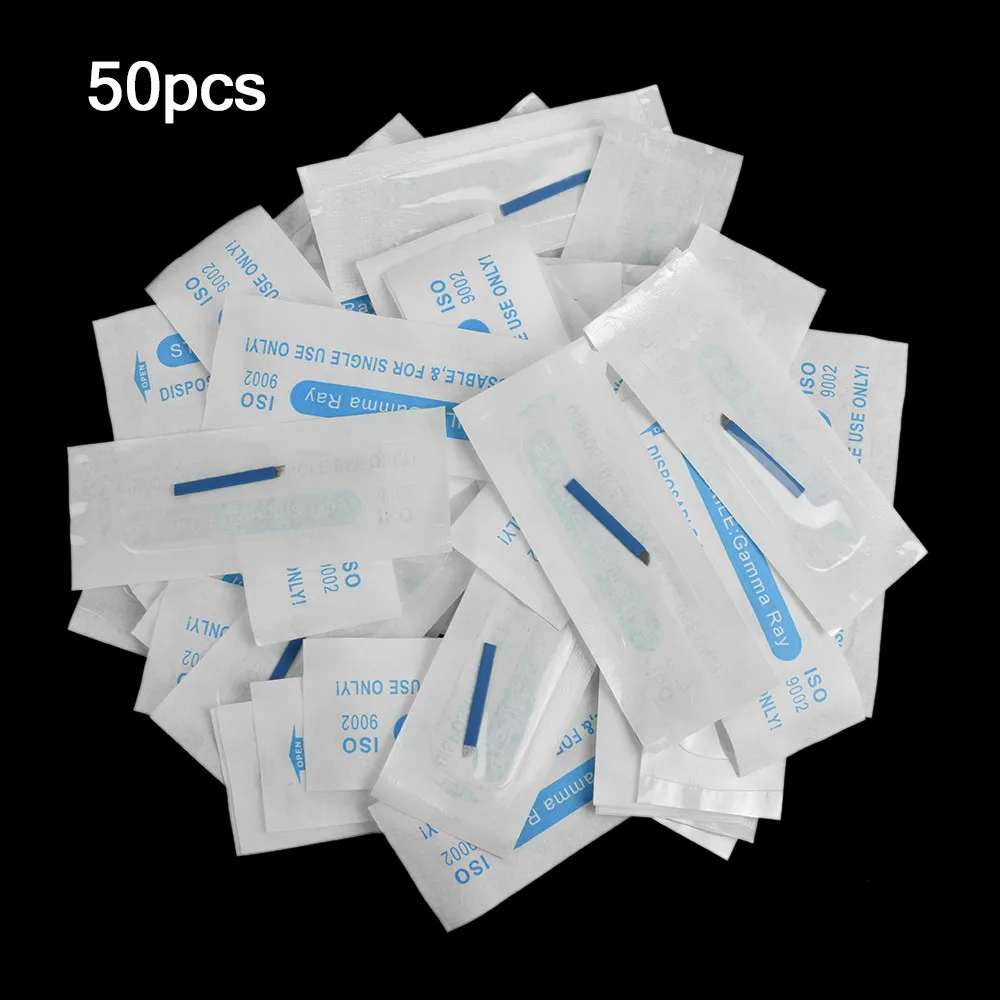 50pcs 9pin Aguja Laminas Para Tebori Tebore Microblading Sobrancelhas Ahujas De Micro Shading Needles Needle for Permanent