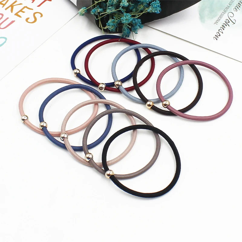 10pcs/lot New Fashion Elastic Women Hair Accessories 0.28CM Thin Hairband Hand Band For Girls Headwear Hair Bands