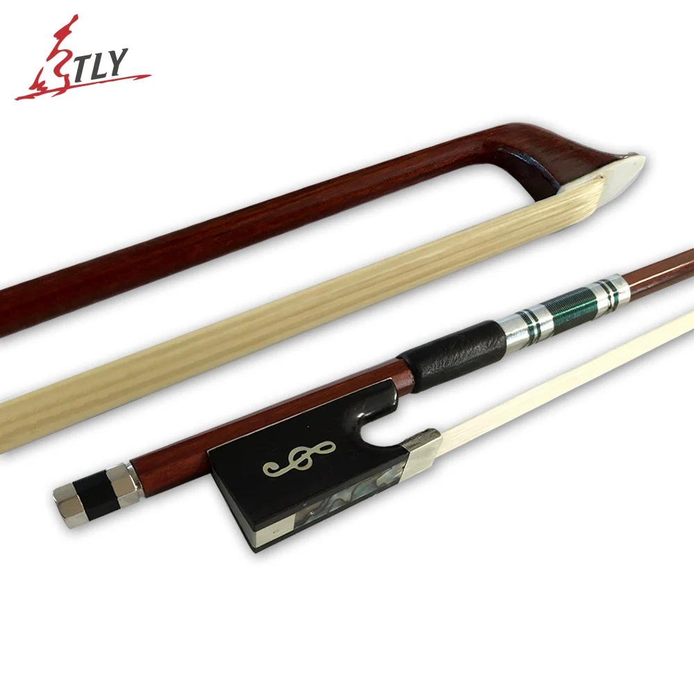 

TONGLING-Brazilian Violin Bow, Full Size, Carved Note, Ebony Frog, Colored Shell, Horsehair, 4, 4 Fiddle Bow, Violin Parts, High