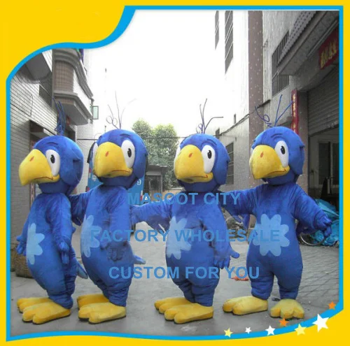 

New Style Hot Sale Little Blue Bird Mascot Costume Birds Mascotte Mascota Outfit Suit Fancy Dress Party Carnival Costume SW606