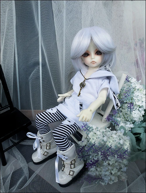 

T02-X569 Blyth Doll clothes 1/3 1/4 bjd 1/6 dolls Accessories Silver leopard kitten hanging hat 2pcs/set