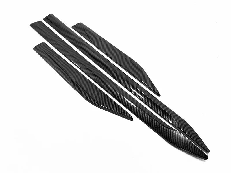 ABS Chrome And Carbon Fiber Door Body Molding Fit For Toyota RAV4 2019 2020 Car Accessories Side Strips Trim Cover 4Pcs/set