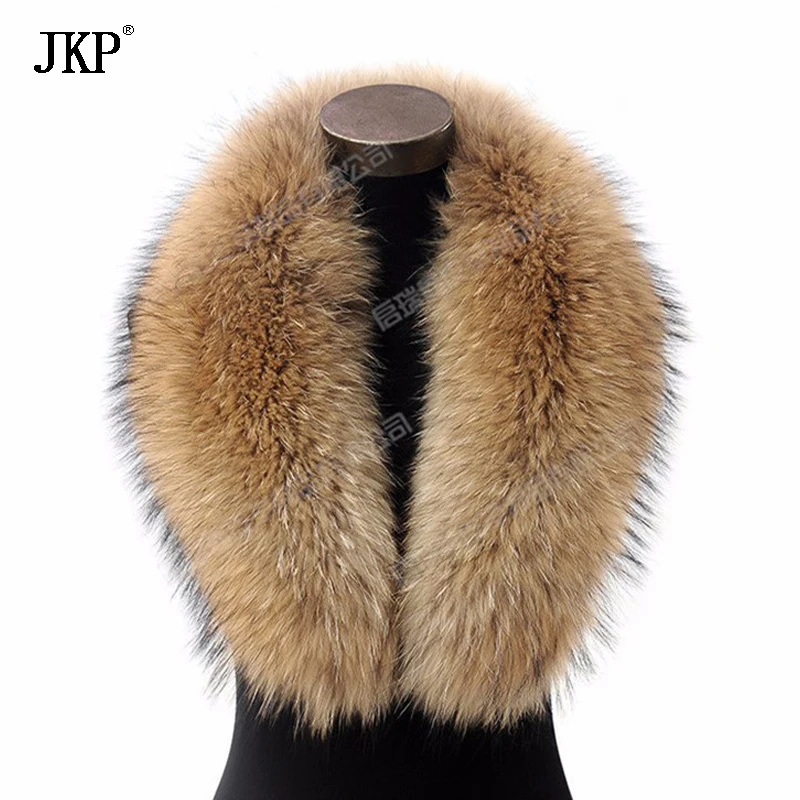 

Winter 100% Real Natural Raccoon Fur Collar Women Scarfs Fashion Coat Sweater Scarves Collar Luxury Raccoon Fur Neck Caps