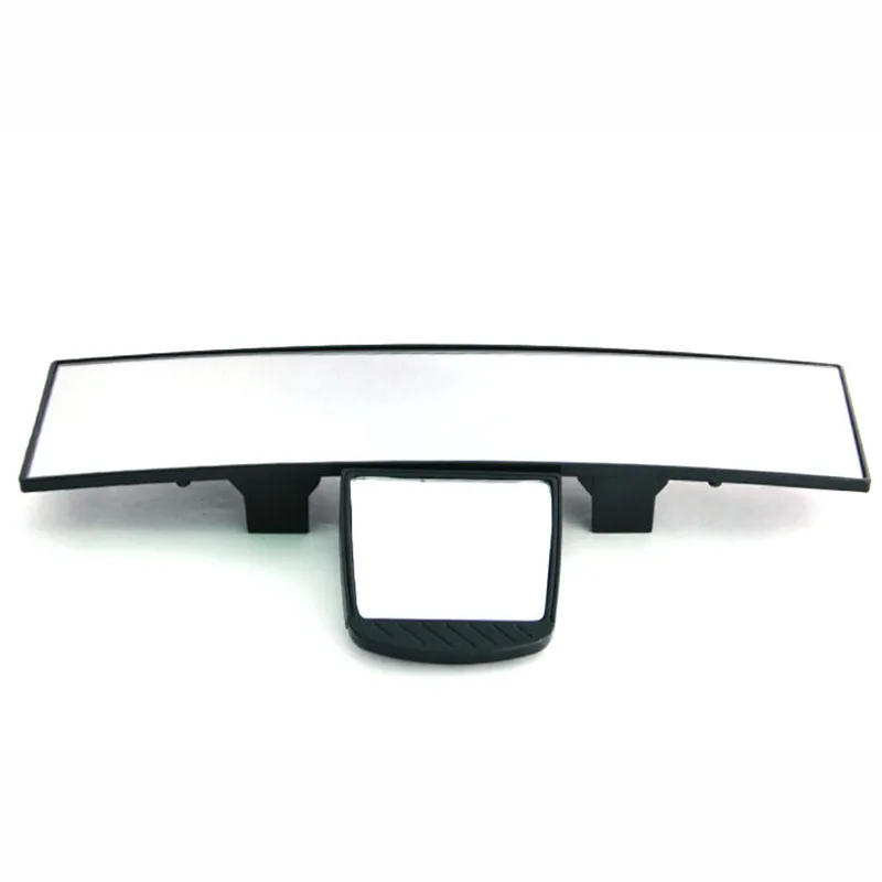 28+7cm Universal Car Mirrors Interior Auxiliary Rear View Mirror Removable Clip-on Auto Enlarge Angle Rearview Mirrors Black