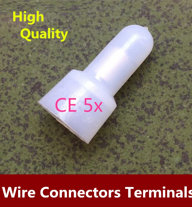 

High Quality 500PCS Nylon Crimp Caps 12-10 AWG Gauge Wire Connectors Terminals Close End Wire Terminal CE5x Freeshipping