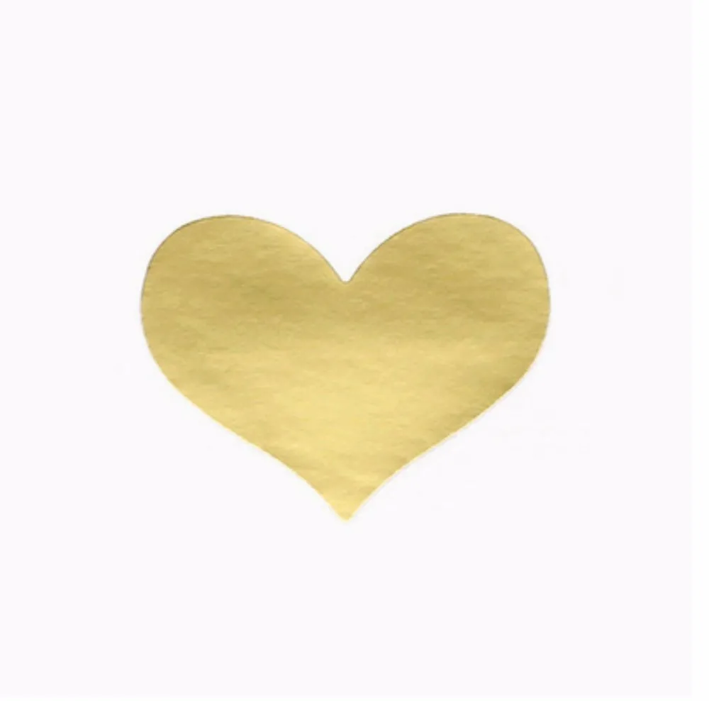 240Pcs/10 Sheets Golden Heart Gold Handmade Cake Candy Packaging Sealing Label Sticker Baking DIY Gift Party Stickers