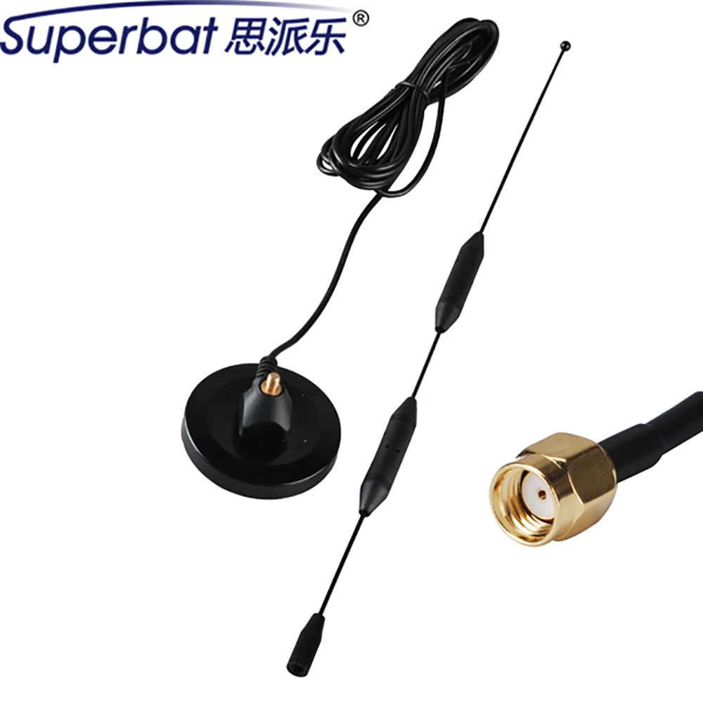 Superbat RP-SMA Male Connector in Stock 11dBi GSM 3G Antenna 824-960/1920-2170MHz Aerial Signal Booster Magnetic Base 60x400mm