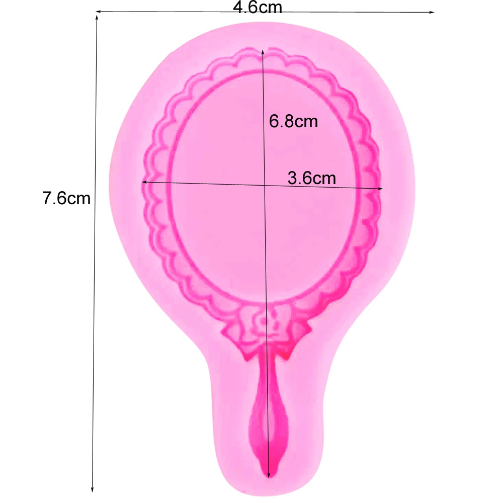 Byjunyeor M680 Mirror Frame UV Resin Silicone Mold Fondant Chocolate Candy Lollipop Crystal Epoxy Diy Craft Clay Bake Tool