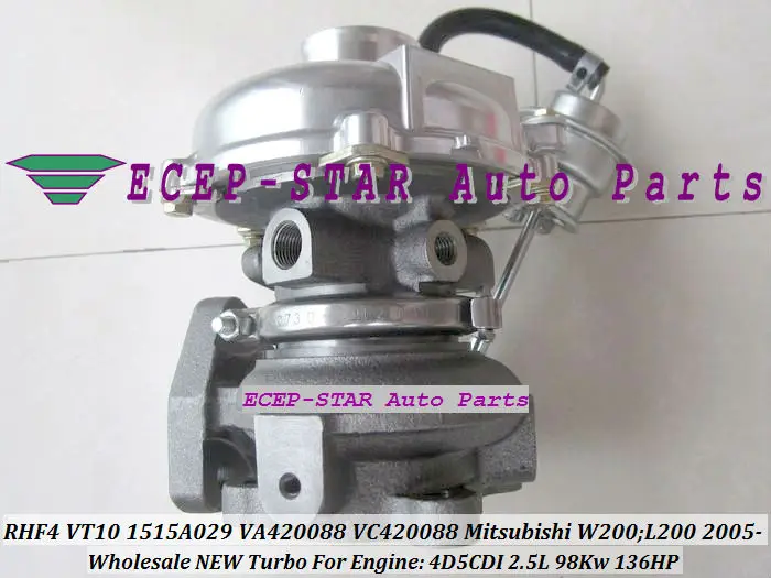 Free Ship RHF4 VT10 1515A029 VA420088 VB420088 VC420088 Turbo Turbocharger For Mitsubishi W200 L200 truck 2006 4D5CDI 2.5L 98KW