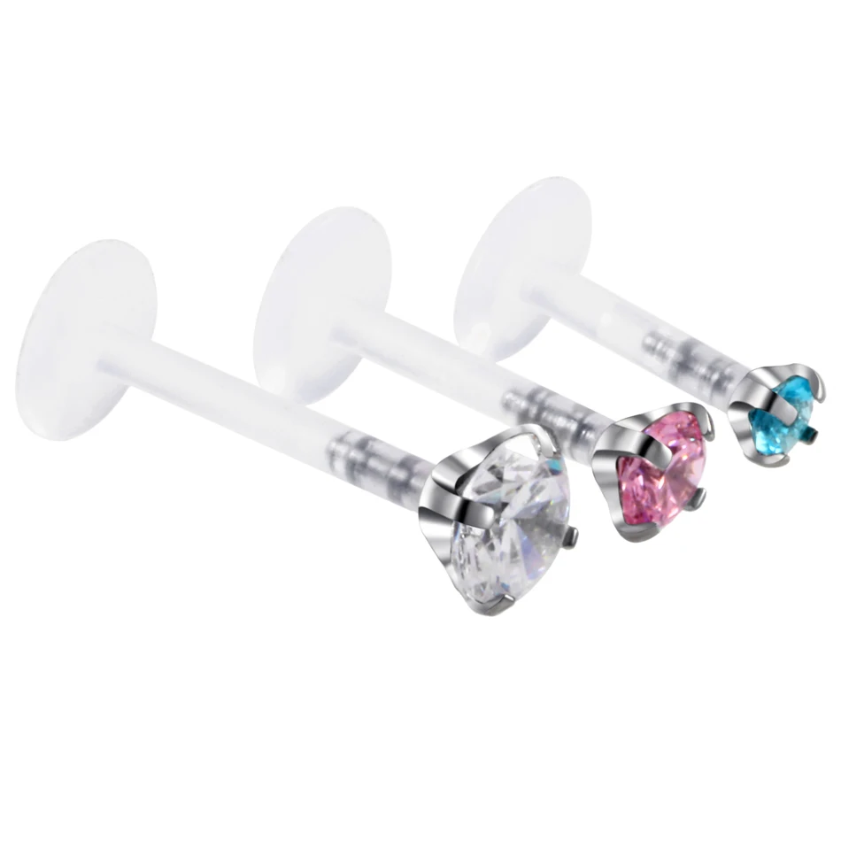 1PC Bioplast Labret Piercings Tragus Helix Monroe Lip Stud Conch Pircing Ear Cartilage Daith Pirsing Sexy Women Men Jewelry