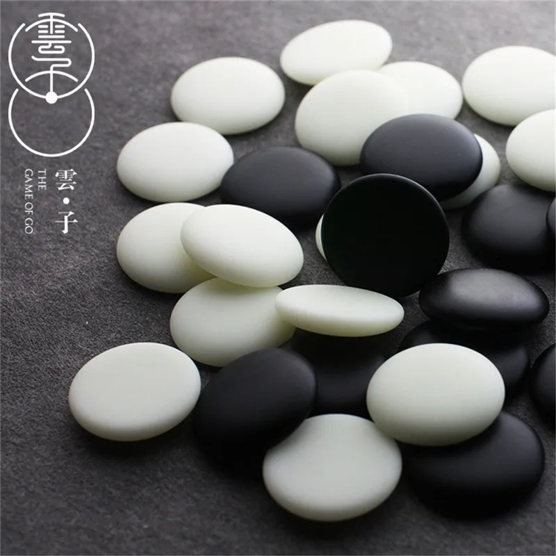 BSTFAMLY Go Chess New Yunzi B One Side Pieces Diameter 2.2cm For 19 Road 361Pcs No Chessboard Chinese Old Game of Go Weiqi LB36