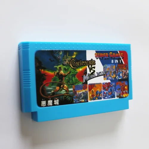 Tarjeta de juego Castlevania1/2 Mega Man1/2/3/4/5/6 de 8 bits y 60 pines