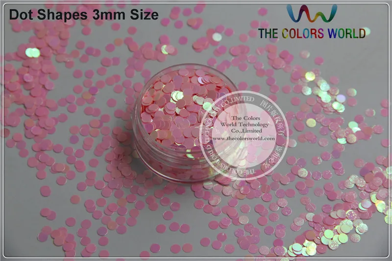 

RI-7 Pearlescent Iridescent Pink Colors dot shapes confetti spangles glitter for or other DIY decoration 1pack=50g