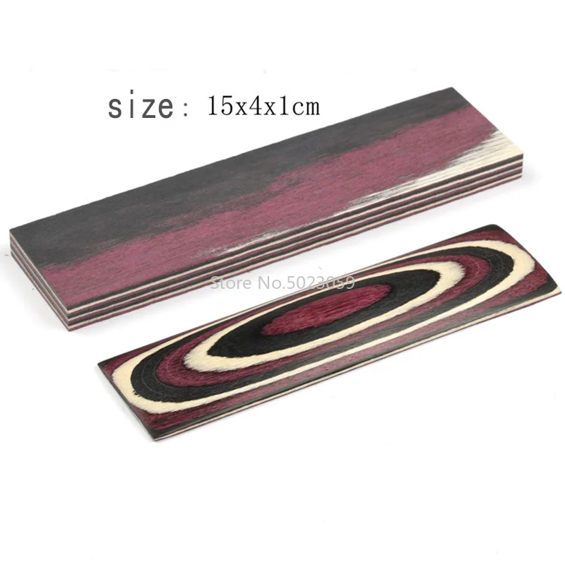 Manijas de cuchillo DIY de 4 colores, material para hacer espacios en blanco de madera, piezas de mango de madera de Color, empuñaduras, materiales artesanales DIY para el hogar, 12x4x1mm, 1 ud.