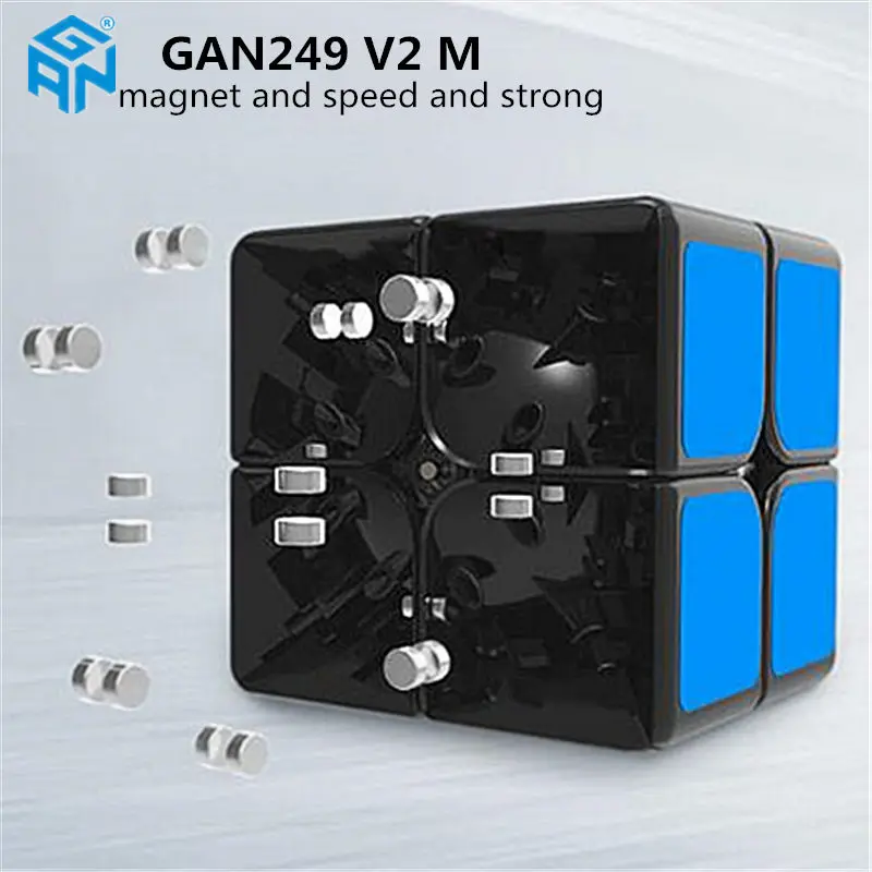 Gan249 2x2 magic speed gan cube stickerless GAN 249 V2 puzzle pocket Cube colorful gans toys for Children