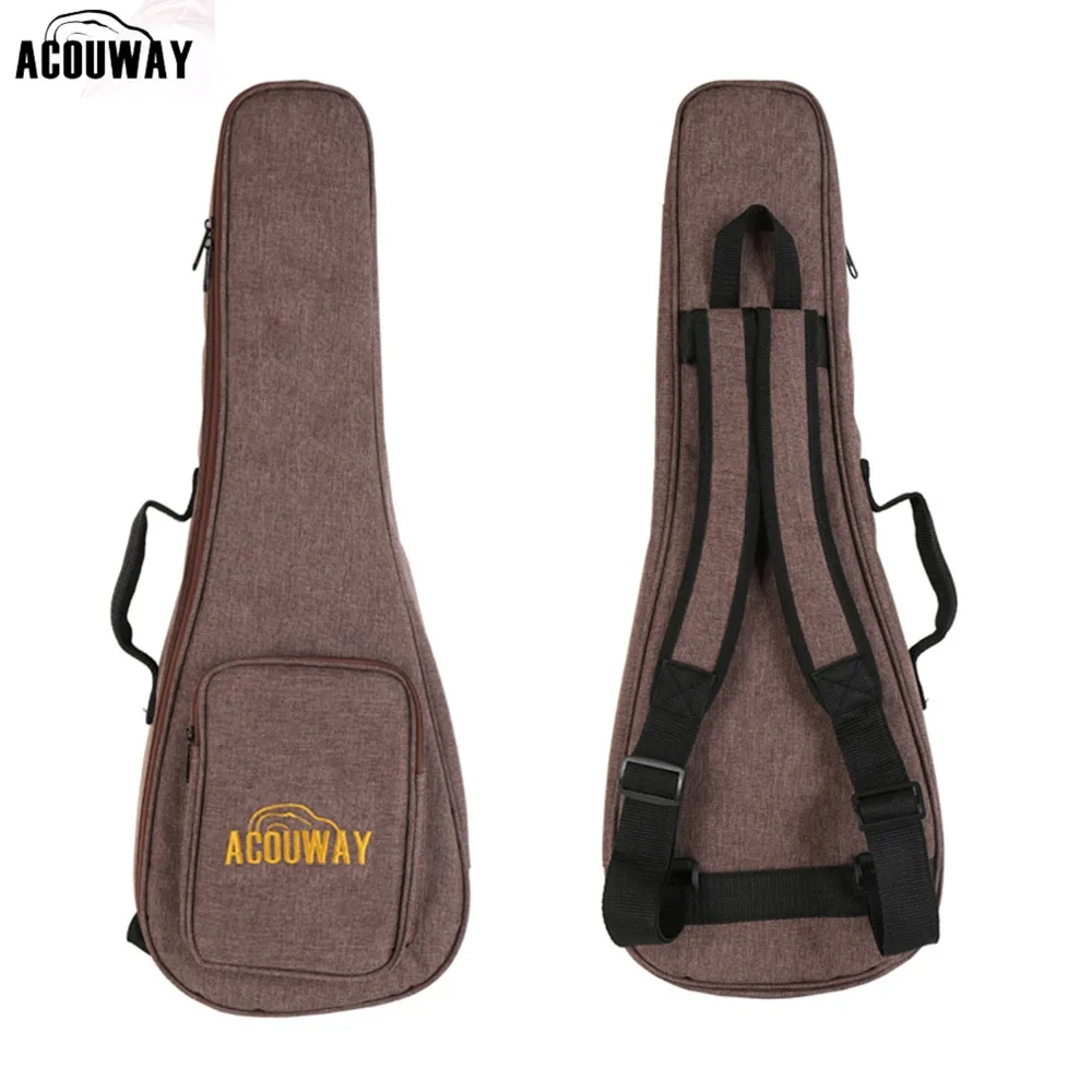 Acouway 21inch 23inch 26inch Ukulele Bag Soprano concert tenor ukulele bag Case 10mm Cotton Padding Hawaii Small Guitar Bag