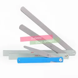 Free Shipping 1pcs 100mm/150mm/200mm 17 Blade Metric Feeler Gauge 0.02-1.00mm Carbon Steel Gap Filler Thickness Measurement Tool