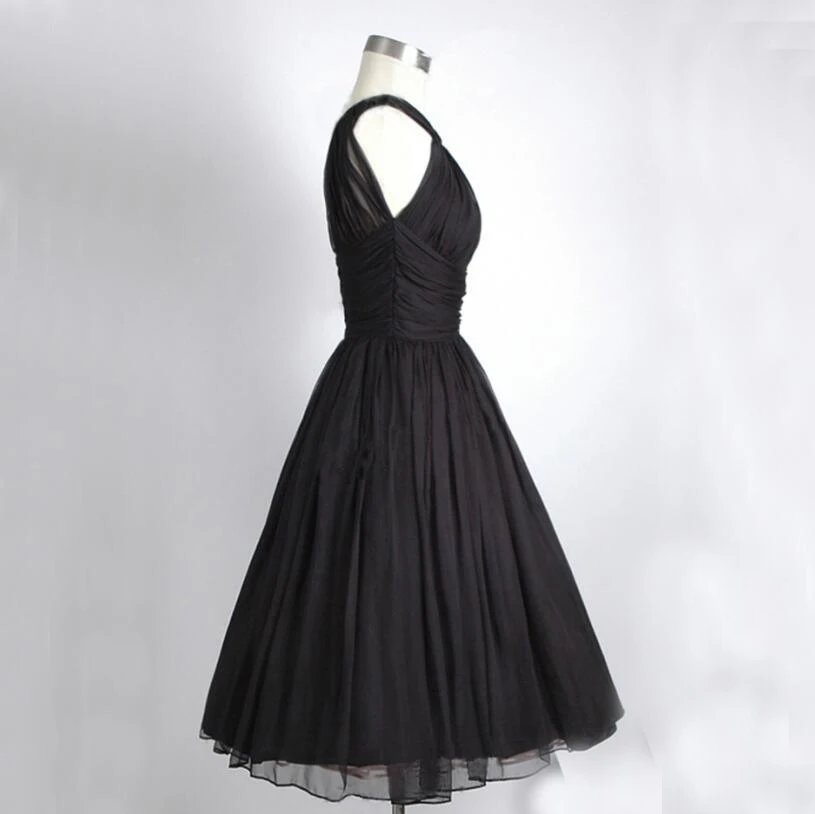 Unique High-Neck Black Vestido De Festa Evening Party Dresses Abendkleider South Afirca Popular Chiffon A-Line Short Gowns