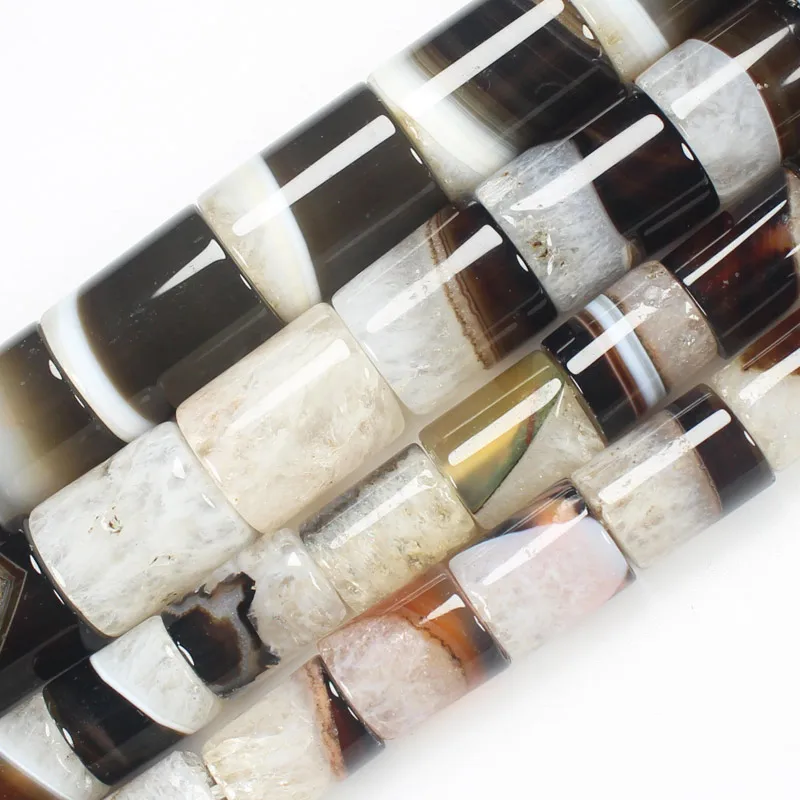 Natural Crystal Agate 10-17mm Tube beads 15inch per strand ,For DIY Jewelry Making ! We provide mixed wholesale for all items !