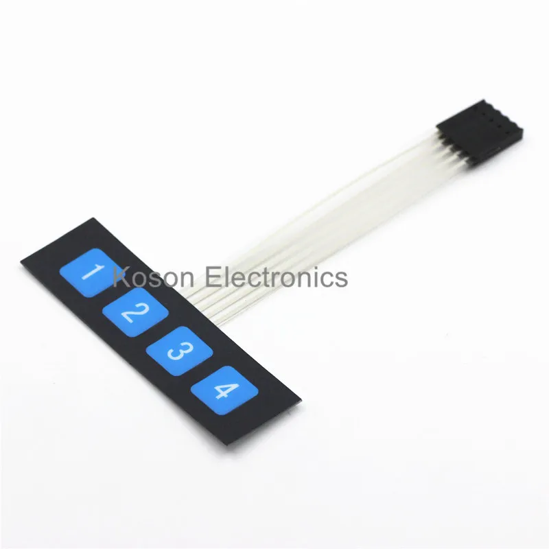 1 row 4 key membrane switch/Matrix keyboard/ Thin film button control panel Single chip microcomputer extended keyboard