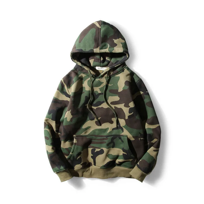 [EL BARCO] Autumn Warm Cotton Camouflage Hooded Sweatshirts Men Military Pullovers Hoodies Male Winter Tops Outcoat Size M-3XL