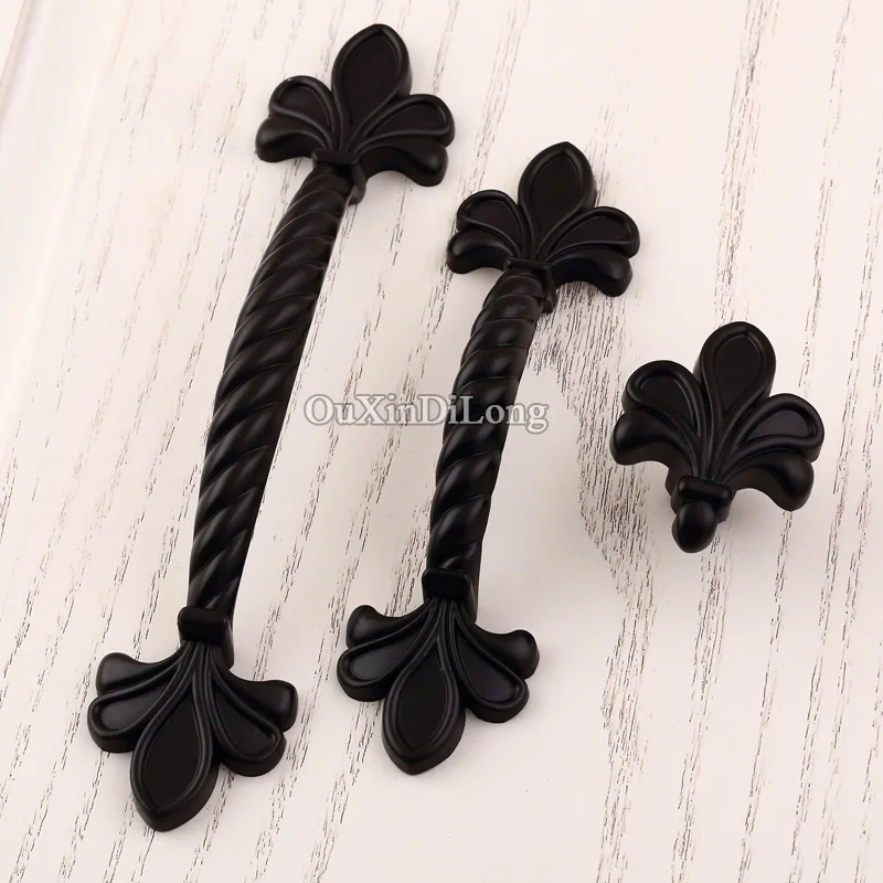 Brand New 20PCS European Classic Black Kitchen Door Furniture Handles Cupboard Wardrobe Drawer Cabinet Pulls Handles and Knobs