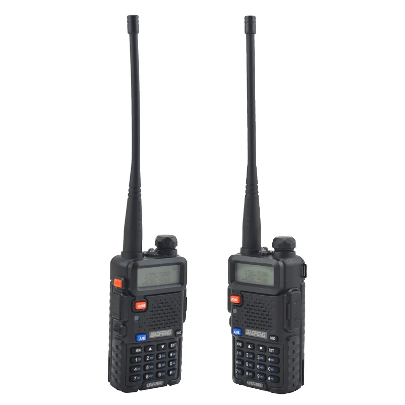 Baofeng walkie talkie uv-5r dualband rádio em dois sentidos vhf/uhf 136-174mhz & 400-520mhz fm transceptor portátil com fone de ouvido